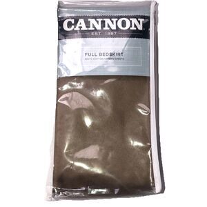 Cannon FULL Size Bed Skirt TAN 220TC Cotton Sateen 54” X 76” 15” Drop NIP